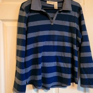 Liz Claiborne blue striped shirt